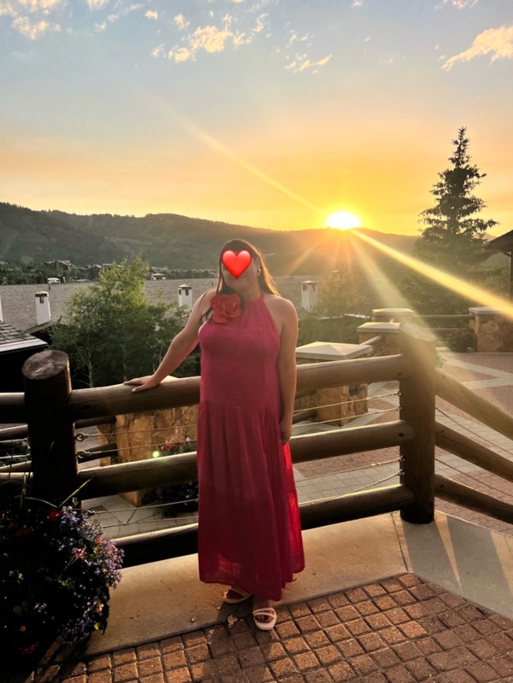 FARM Rio Hot Pink Halter Rosette Maxi Dress - Picture 14 of 14